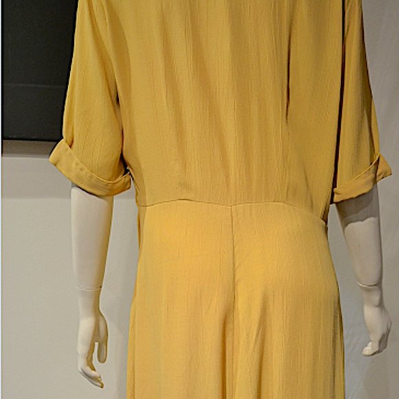 Vintage 80's Taryn Dechellis Straw Polo Midi Dress - Picture 7 of 9